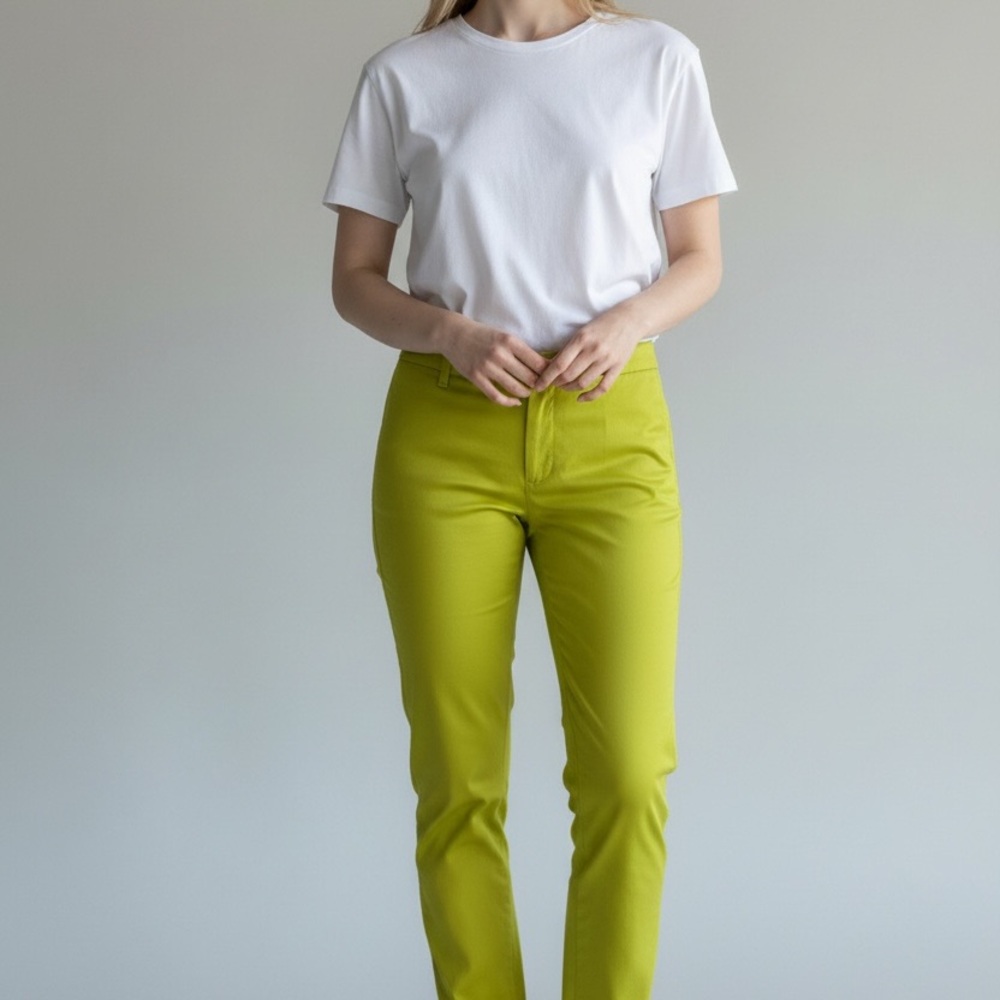 Gap Slim Cropped Pants, Lime Green Size 0